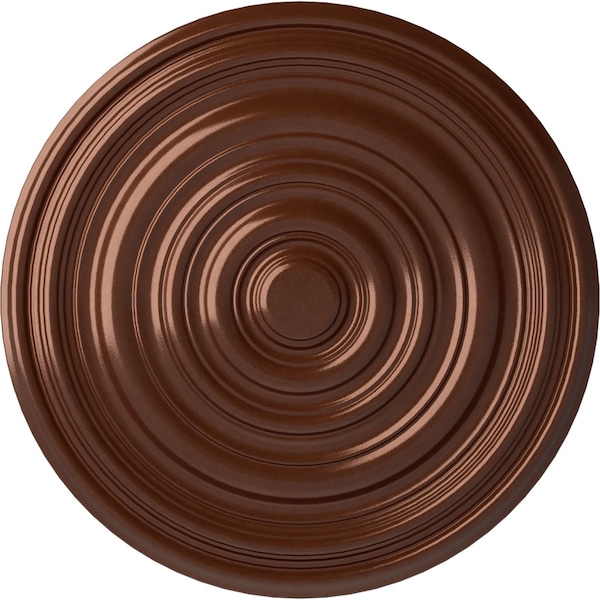 Ekena Millwork Carton Ceiling Medallion (For Canopies up to 2 5/8"), Hand-Painted Copper Penny, 12 5/8"OD x 1"P CM13CACPS - main